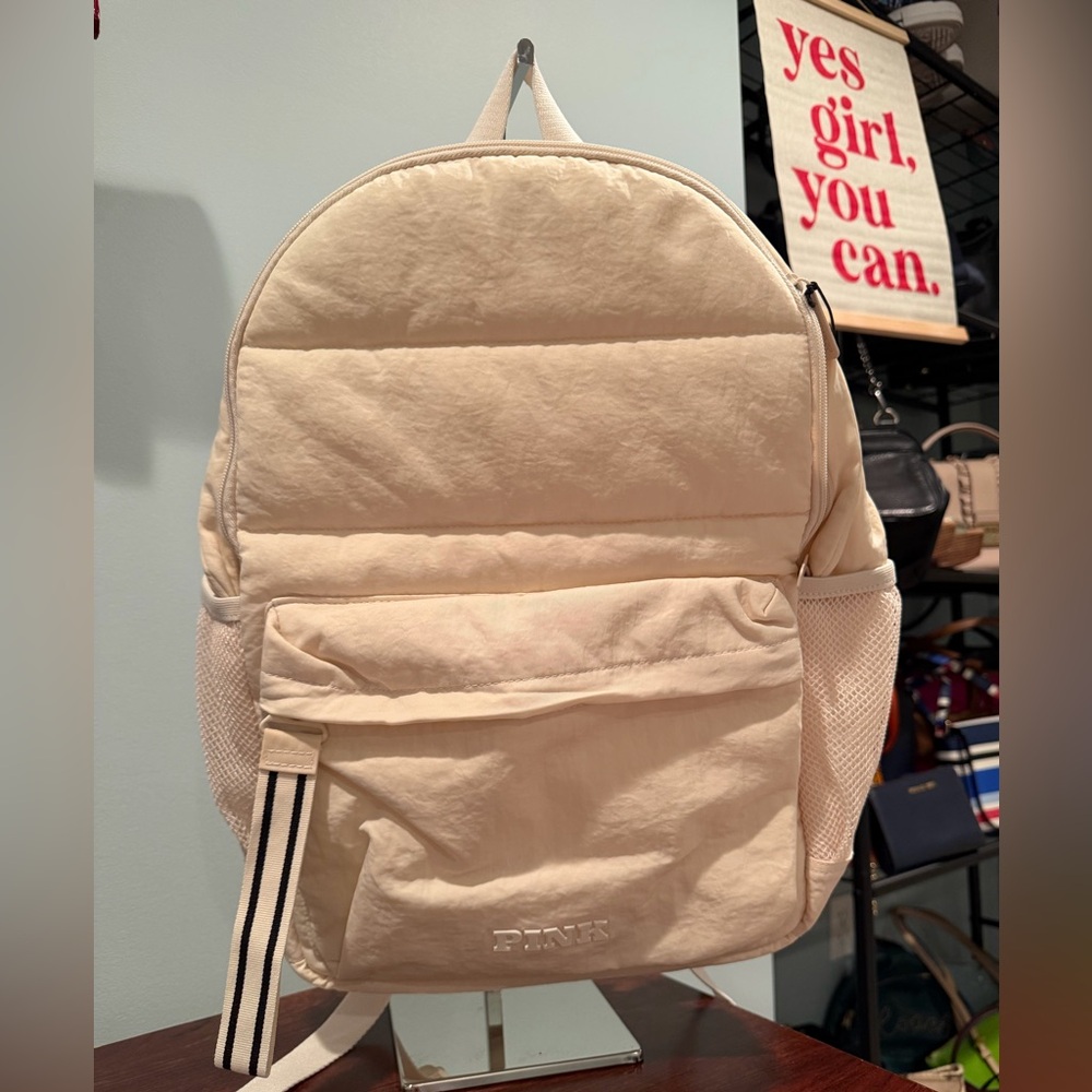 PINK Victoria's Secret Ivory/Cream Backpack NWOT